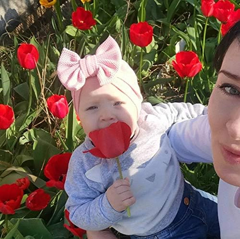 Newborn Baby Girl Turban Hats - 5-Piece Headwrap Set for Infants and Toddlers