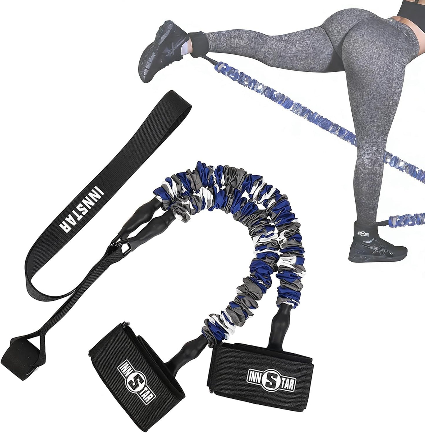 Resistance Bands Accessories Exercise Bands Attachment, Fitness Handles Workout Bar for Home Gym Workout Full Body Workout