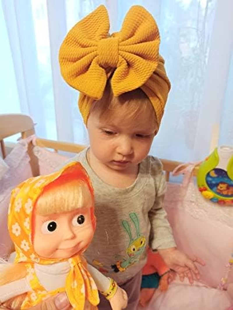 Newborn Baby Girl Turban Hats - 5-Piece Headwrap Set for Infants and Toddlers