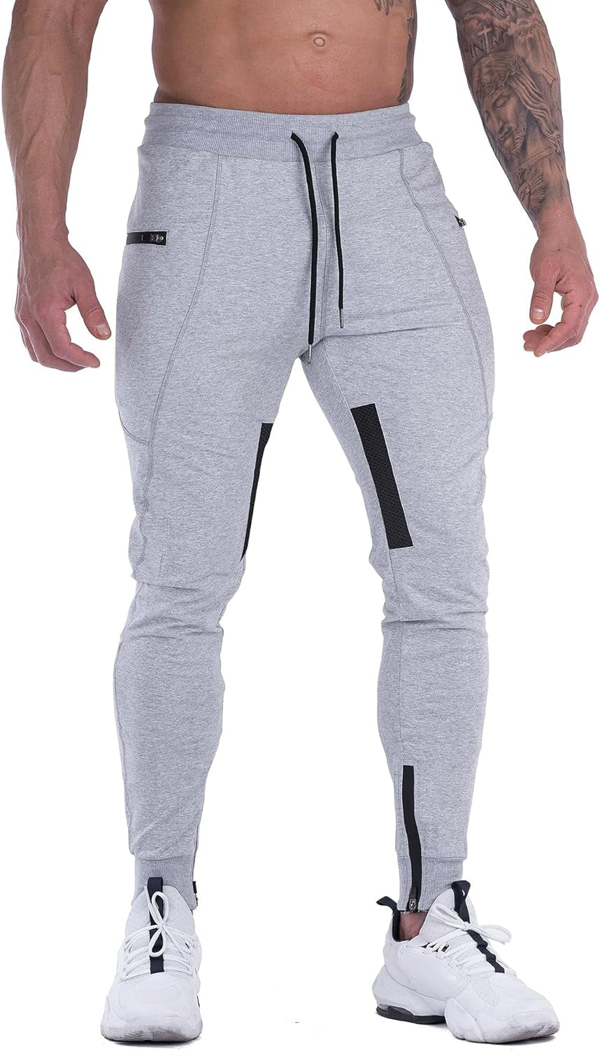 Mens Slim Joggers Sweatpants Tapered Gym Pants Casual Training Workout Pants Track Pant