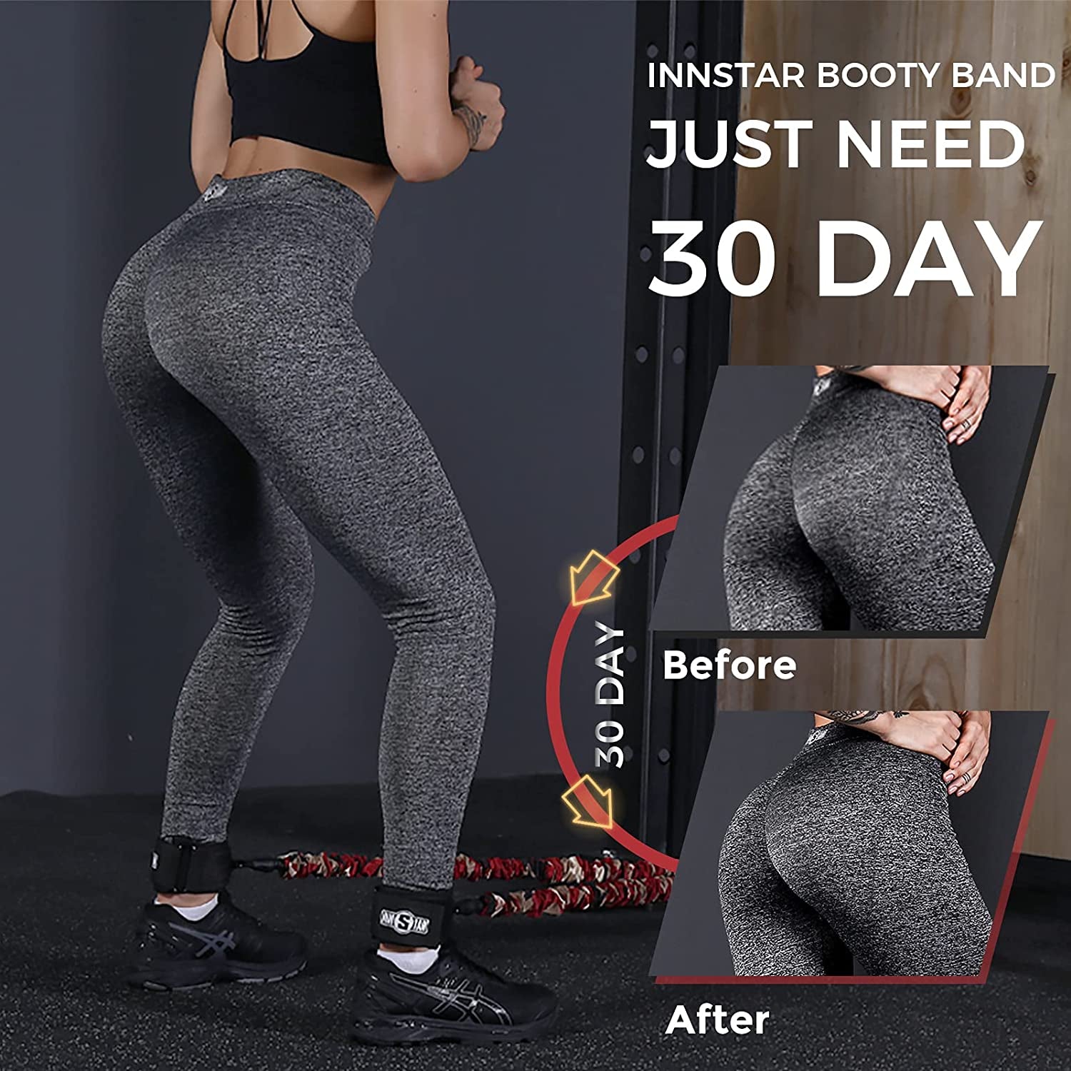 Resistance Bands Accessories Exercise Bands Attachment, Fitness Handles Workout Bar for Home Gym Workout Full Body Workout